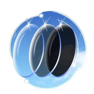T6 1.56 Photochromic Two-Piece Resin Optical Prescription Eyeglass Lenses HMC