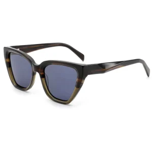 TAC Polarized Sunglasses with Vintage Acetate Frame for Men and Women