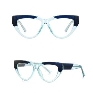 TR Fashion Eyeglass Frame with Color Block and Ultra Light Comfort