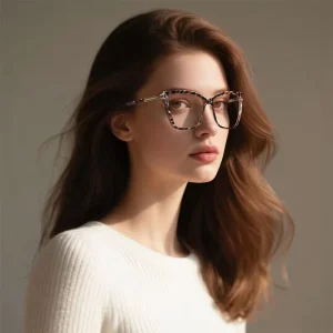 TR Women’s Anti-Blue-Light Cat-Eye Optical Eyeglass Frames