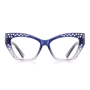 TR90 Anti Blue Light Optical Women’s Eyeglass Frames Direct From China Manufacturer Cat Eye Design Hollow Carved Spectacle