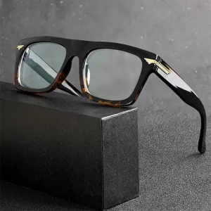 TR90 Black Square Computer Reading Glasses with Blue Light Blocking Lenses