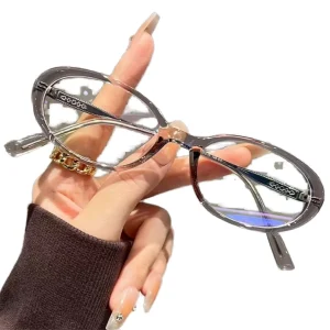 TR90 Cat Eye Eyeglass Frames Unisex Prescription Ready Blue Light Filtering Lens