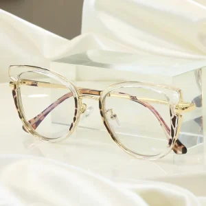 TR90 Cat Eye Optical Eyeglass Frames with Multiple Colors and Anti-Blue Light Blocking for Women