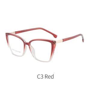 TR90 Cat-Eye Optical Frames Anti-Blue Myopia Glasses Printed Frame