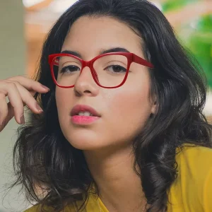 TR90 Cat-Eye Optical Frames for Women Blue-Light-Blocking Prescription Glasses