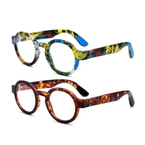 TR90 Classic Reading Glasses +0.5 with Anti Slip Silicone Tips Blue Tortoise Frame
