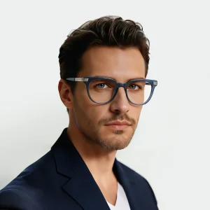 TR90 Classic Round Blue Block Lenses Eyewear for Unisex Metal Hing Eyeglass Spectacle Optical Prescription Eye Glass Frames 2321