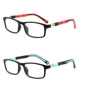TR90 Flexible Black Computer Glasses Kids Silicone Frames