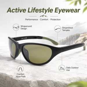 TR90 Foldable Frame Sunglasses UV400 Protection Cycling Fishing Sport Men Women