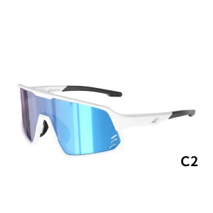 TR90 Full-Rim Mirrored Shield Sports Glasses for Children Windproof UV400 Outdoor Skating and Running