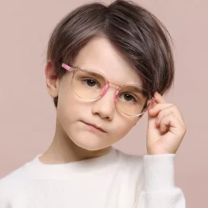 TR90 Kids Glasses Blue Light Blocking Anti Reflective Eyewear Transparent Optical Frames