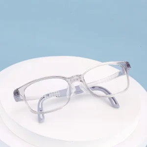 TR90 Kids Unisex Square Lightweight Blue Adjustable Optical Eyewear