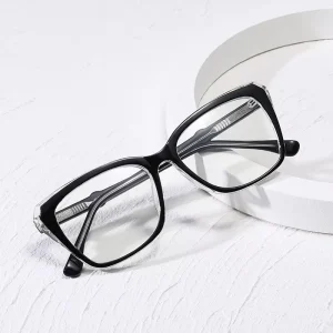 TR90 Metal Optical Eyeglass Frames with Computer Anti-Blue-Light Lenses for Men and Women