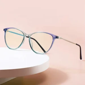 TR90 Oval Optical Frames for Women Anti-Blue-Light Prescription Glasses