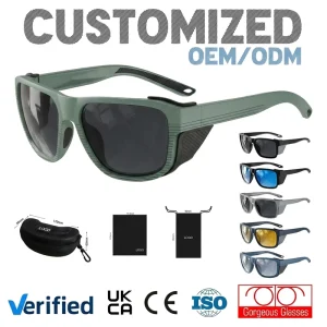 TR90 Polarized Fishing Sunglasses with Removable Side Shields and Windproof Outdoor Design