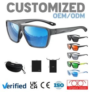 TR90 Polarized Hiking Sunglasses with Side Shields Windproof ANSI Z87.1