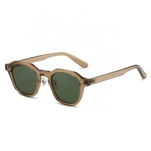 TR90 Polarized Sunglasses for Men and Women Vintage Fashion UV400 Protection Transparent Frame