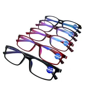 TR90 Retro Presbyopic Glasses Ultra Light Blue Light Blocking Full Frame Reading Glasses