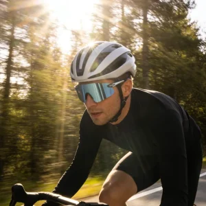 TR90 Rimless Cycling Sunglasses with UV400 Protection, Wraparound Windproof Design