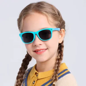 TR90 Silicone Kids Sunglasses Polarized UV400 Square Frame