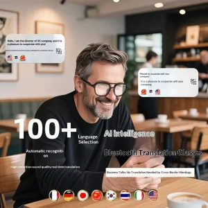 TR90 Smart Glasses for Calls Music and AI Translation for Meetings Office Work and Commuting Sunglasses