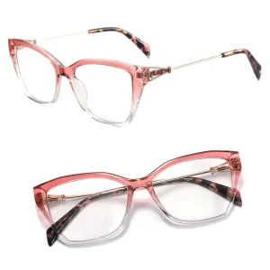 TR90 Transparent Gradient Eyeglasses Frames Cat Eye Glass Frames Optical Eyewear New Design Spectacles LE1154