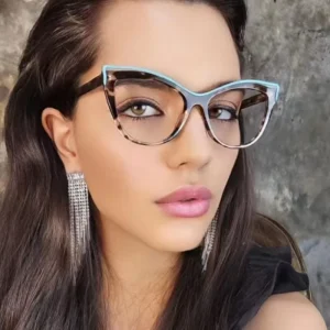 TR90 Unisex Anti Blue Light Optical Prescription Cat Eye Glasses Frames for Diamond Face Shape