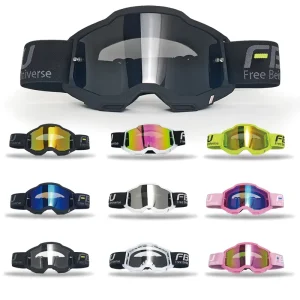 Tactical Adventure Cycling Goggles Scratch-Proof Lightweight Replaceable Wide Lenses Full Rim Dirt MX Goggles