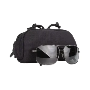 Tactical MOLLE Hard Shell Eyeglasses Case with Clip, Shockproof Portable Carrying Bag, B009H