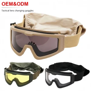 Tactical Protective Goggles 2.5mm Thick Lenses UV400 Impact Resistant Safety Glasses for Outdoor Sports for Men
