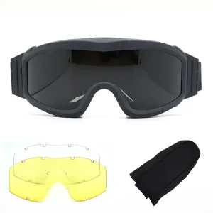 Tactical Safety Goggles Anti Fog Windproof Impact Resistant Outdoor Hunting Shooting Eye Protection Glasses