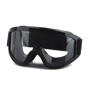 Tactical Safety Goggles PC Lens Explosion-Proof Anti-Fog UV400 Half-Frame for Hunting and Cycling