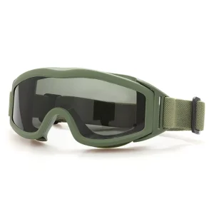 Tactical Safety Googles 3 Replaceable Lenses Anti Fog Protection PC Material All Season Sporty Design for Shooting Skiing Riding