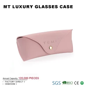 Textured Colorful PU Leather Sunglasses Case, Glasses Storage Bag