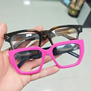 Thick Acetate Optical Frames with Simple Pattern