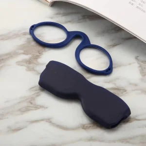 Thin Foldable Keychain Reading Glasses Without Arms Mini High Nose Bridge