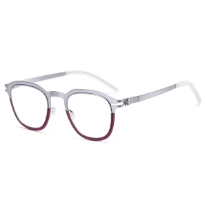 Thin Steel Unisex Round Reading Glasses Ultra-Light Anti-Blue Light Myopia Eyeglasses