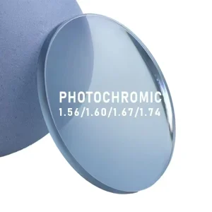 Thinkey 1.56 Photochromic purple pink Blue Grey Brown Green Optical Plastic Two piece Lens 70MM