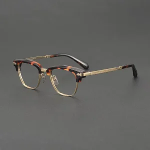 Titanium Acetate Combination Eyeglass Frames for Men and Women