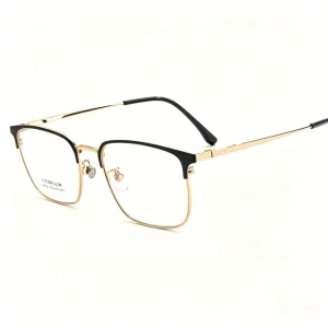 Titanium Blue Light Glasses Black Gold UV400 Anti-Fatigue HMC Coating
