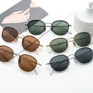 Titanium-Frame Polarized Sunglasses Unisex Custom Logo