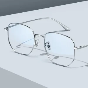 Titanium IP Square Oversize Optical Eyeglass Frames for Women and Men
