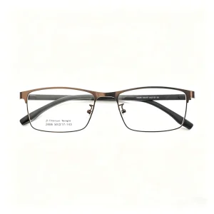 Titanium Metal TR90 Blue Light Glasses Brown Black Full-Rim UV400 Anti-Fatigue HMC