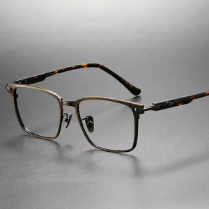 Titanium Optical Eyeglass Frames Vintage Prescription Reading Glasses for Men