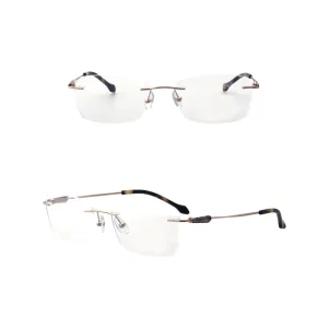 Titanium Optical Frames Rimless Eyeglasses