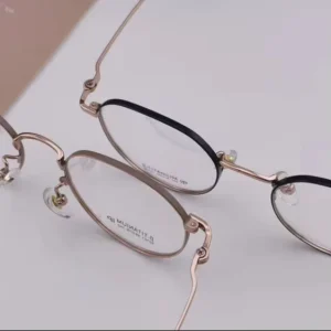Titanium Optical Glasses, Unisex, Solid Gray Frame, Size 46