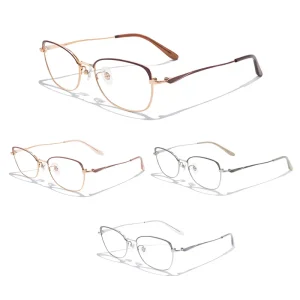 Full Titanium Lightweight Durable Eyewear Frames for Daily Reading, Business, and Travel