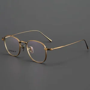 Titanium Retro Prescription Optical Eyeglass Frames for Women and Men