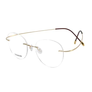 Titanium Rimless Optical Eyeglass Frames